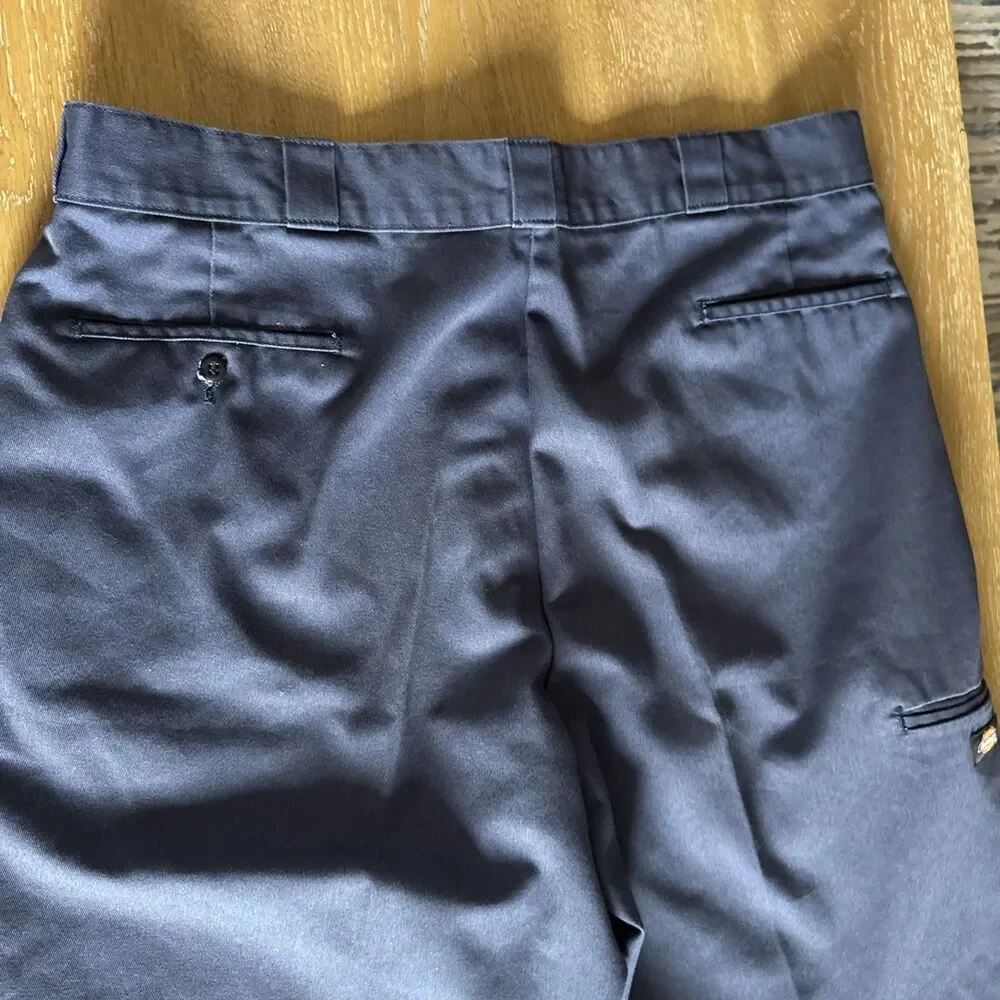 Rare Vintage Dickies Elite Metal Clasp Work Shorts Dark Blue Sz 40X12 Very Clean